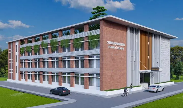 Planned building, side view (architectural render)